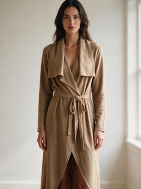 Naked Wardrobe Tan Duster Jacket